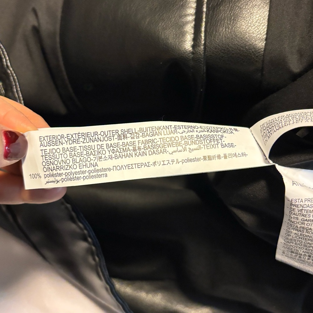 Zara Men's Shiny Black Biker Jacket - Picture 7 of 9